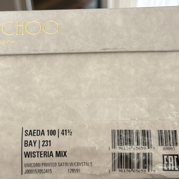 BNIB Jimmy Choo Saida Bay 100 Embellished Ankle Strap Pumps Size 41.5 - Picture 14 of 15